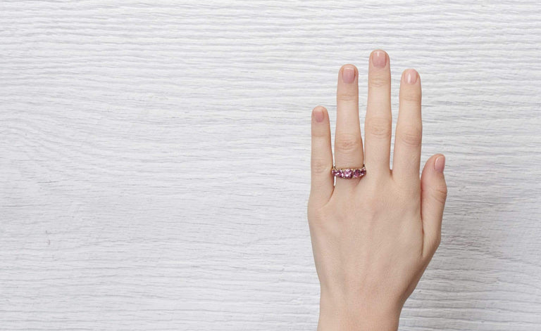 Victorian Tourmaline Half Hoop Band