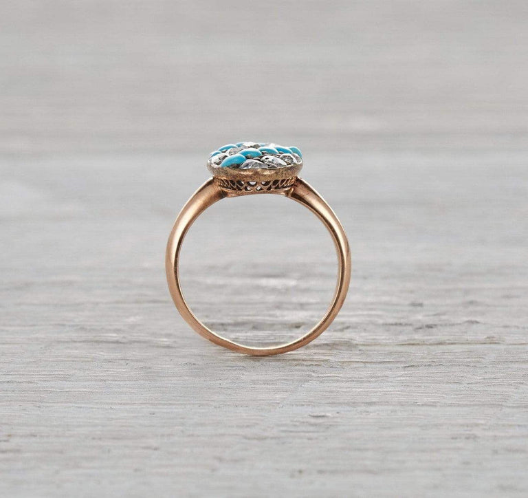 Victorian Turquoise and Diamond Ring