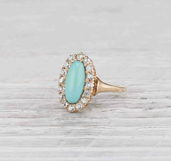 Victorian Turquoise Cluster Ring – Erstwhile