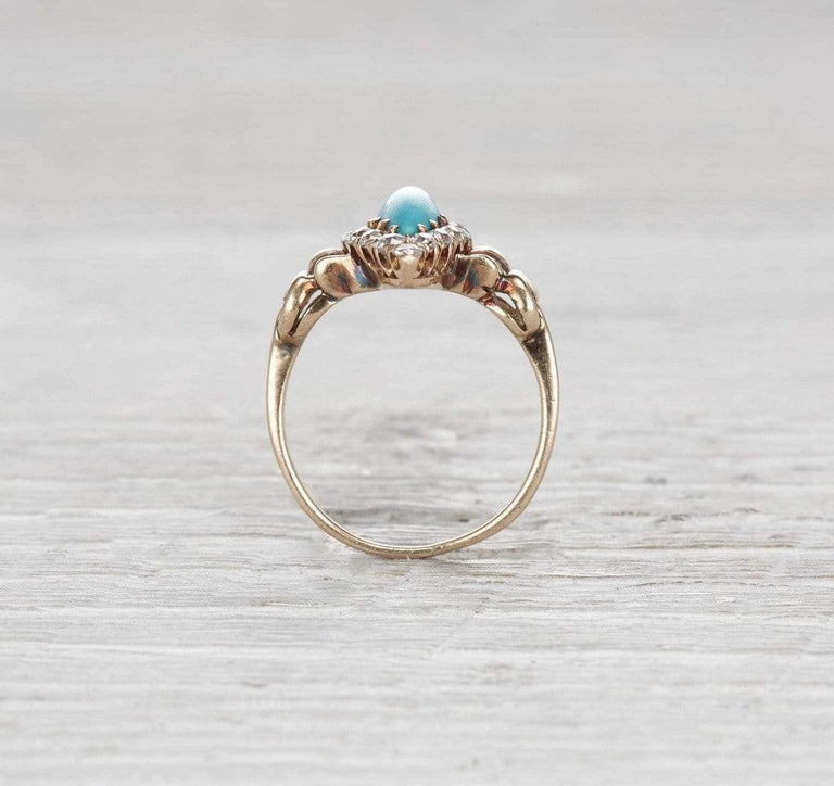 Victorian Turquoise Navette Ring