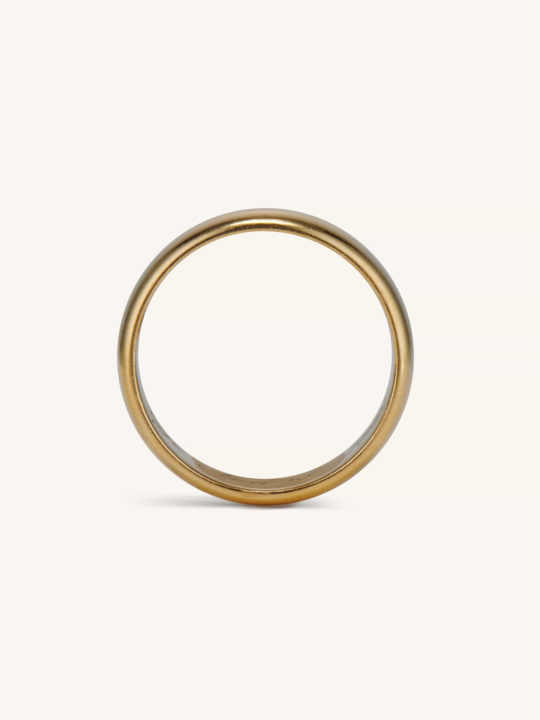 Victorian Wide 18k Gold Wedding Band