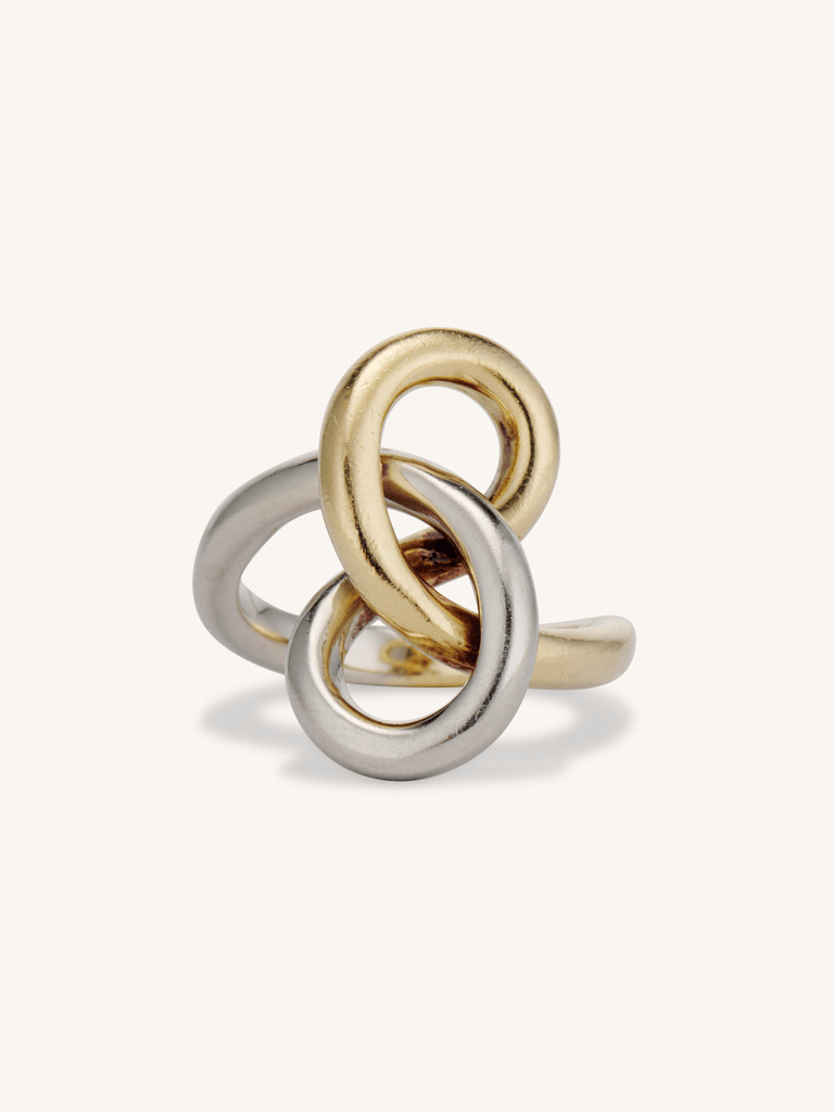 Vintage Gucci Gold Knot Ring, Italian
