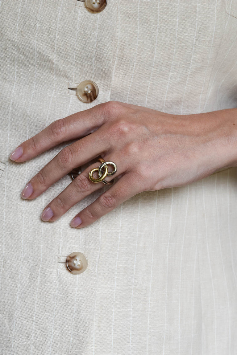 Vintage 1970's Gucci Gold Knot Ring, Italian