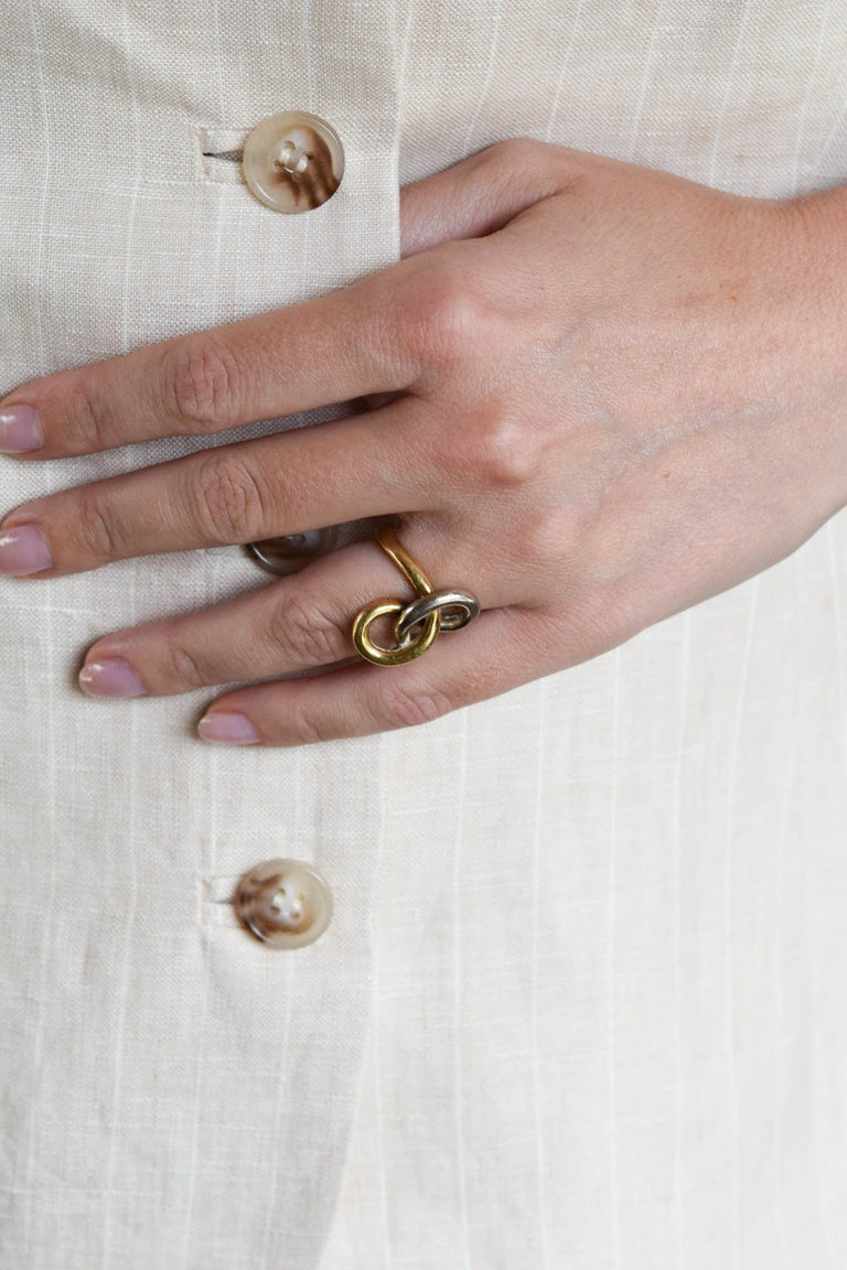 Vintage 1970's Gucci Gold Knot Ring, Italian