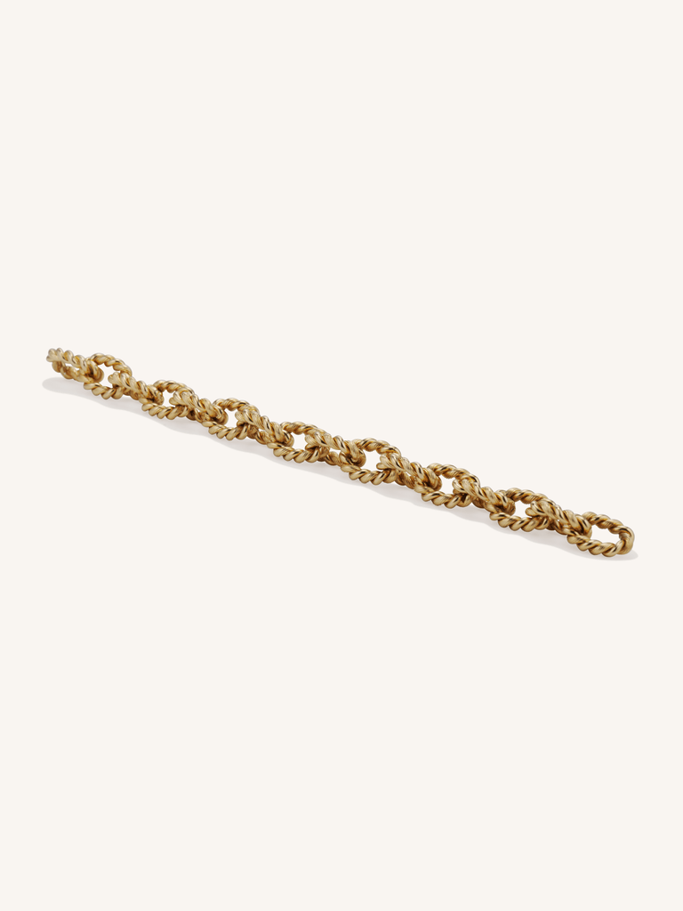 Vintage 1970s Gold Rope Link Bracelet