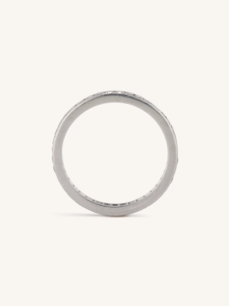 Vintage Art Deco Diamond Eternity Wedding Band - Size 4
