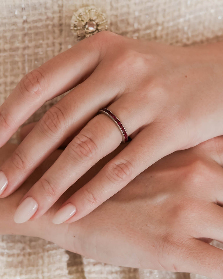 Vintage Art Deco Ruby Wedding Band Size – Erstwhile