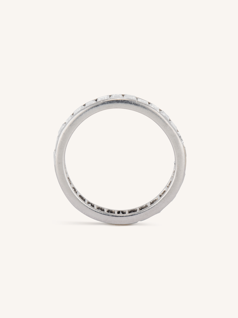 Vintage Midcentury 3.25 Carat Baguette Diamond Eternity Band - Size 6