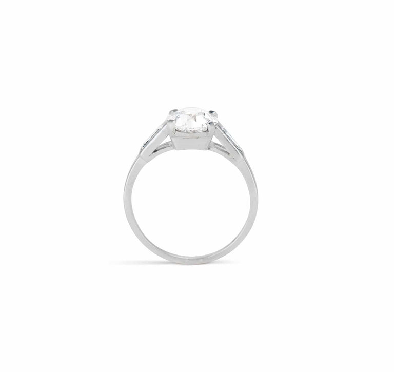 Boucheron Art Deco 2.26 Carat Old European Diamond Engagement Ring