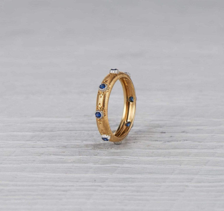 Vintage Buccellati Gold and Sapphire Band