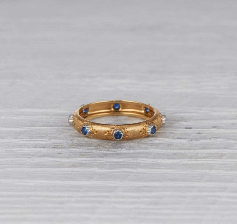 Vintage Buccellati Gold and Sapphire Band