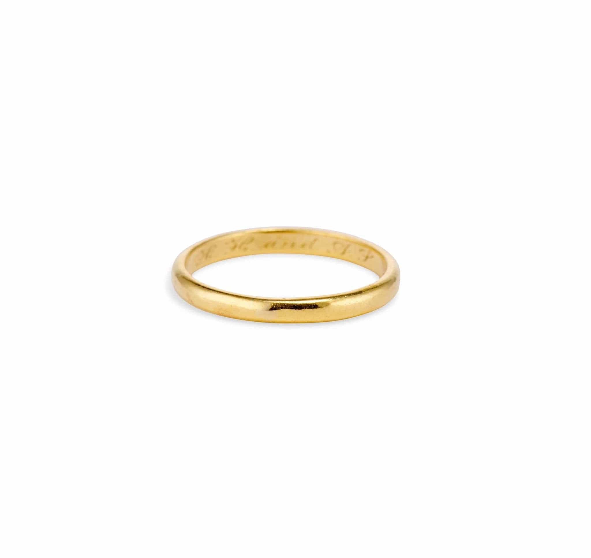 22K Gold Wedding Band Ring For Men - 235-GR6930 in 5.950 Grams