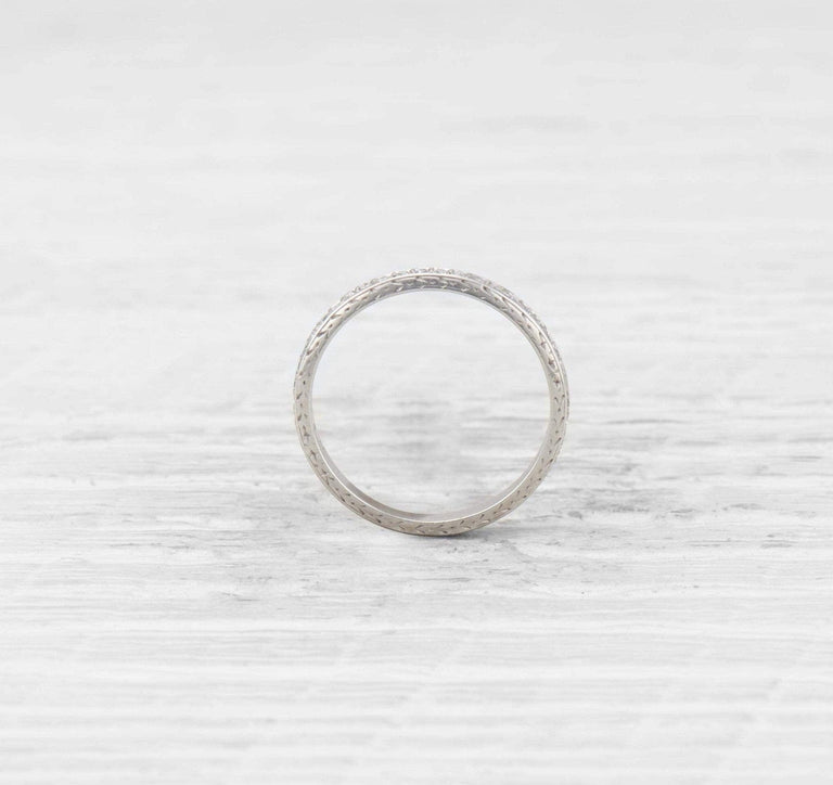 Vintage Diamond and Palladium Eternity Band
