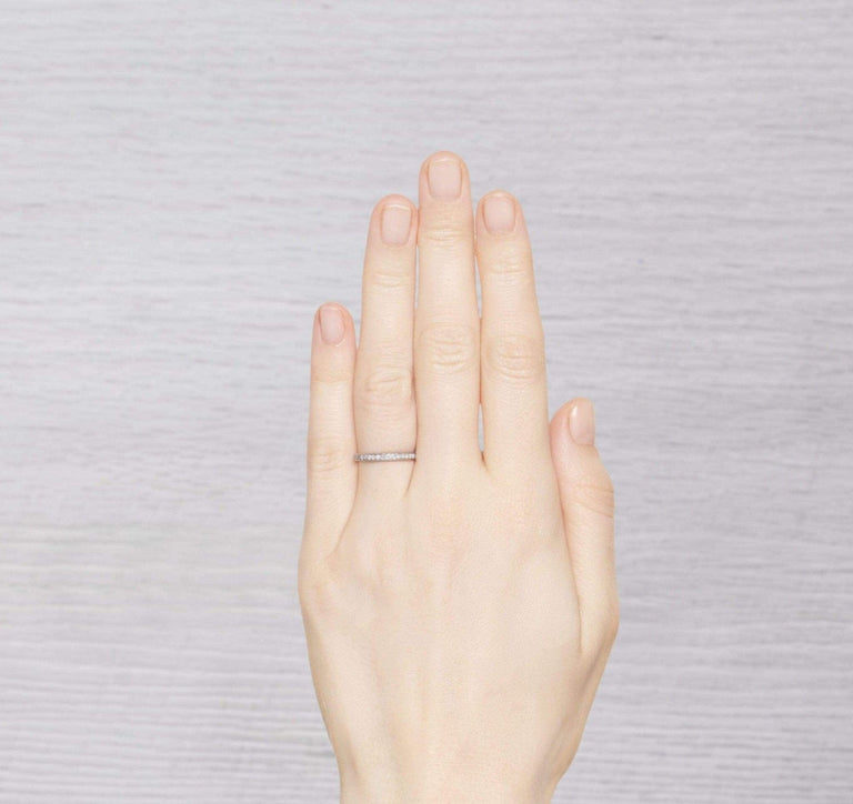 Vintage Diamond and Palladium Eternity Band