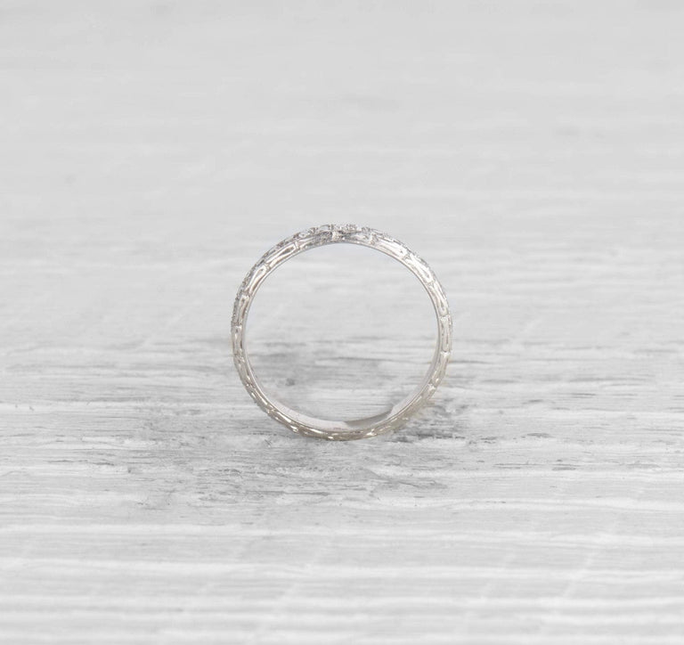 VINTAGE DIAMOND AND PLATINUM ETERNITY BAND