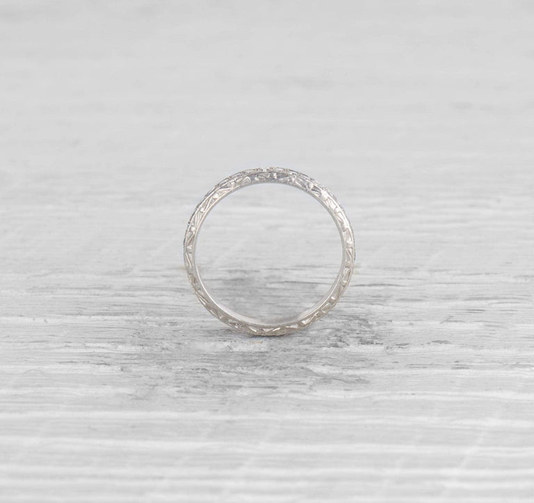 VINTAGE DIAMOND AND PLATINUM ETERNITY BAND