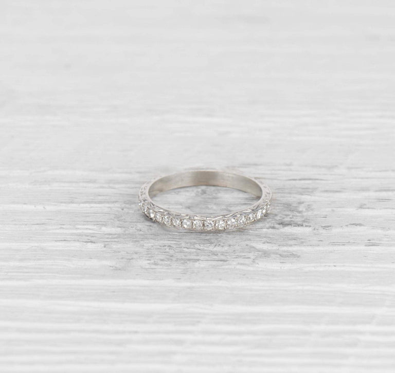 VINTAGE DIAMOND AND PLATINUM ETERNITY BAND