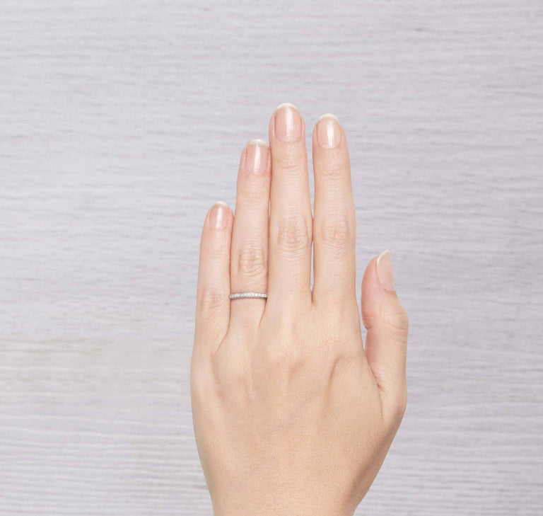 VINTAGE DIAMOND AND PLATINUM ETERNITY BAND
