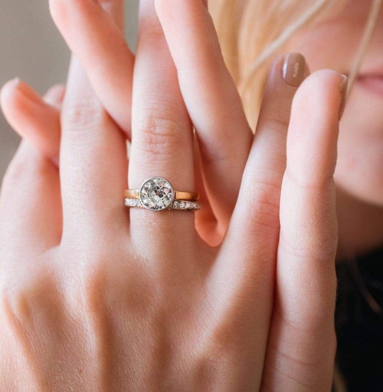 Vintage Diamond Eternity Band Ring Size 5.5