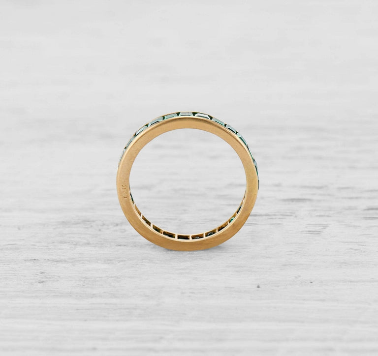 VINTAGE EMERALD ETERNITY BAND