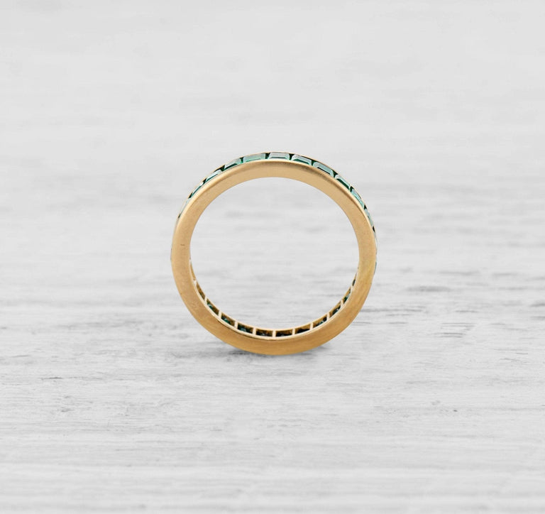 VINTAGE EMERALD ETERNITY BAND
