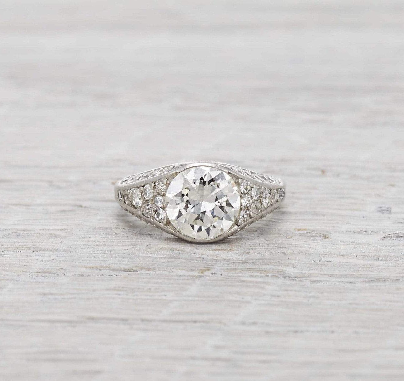1.43 Carat Vintage Art Deco Engagement Ring – Erstwhile Jewelry