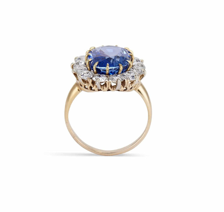 Antique Victorian Gold Sapphire and Diamond Cluster Ring – Erstwhile ...