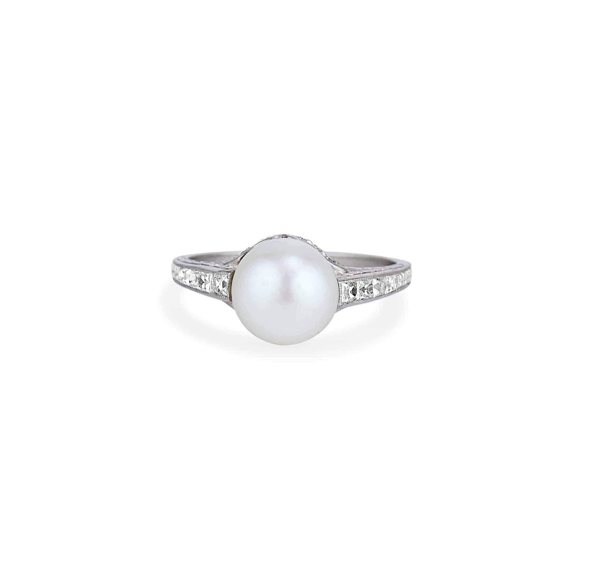 Tiffany & Co 1920s Natural Pearl Diamond Ring – Erstwhile Jewelry