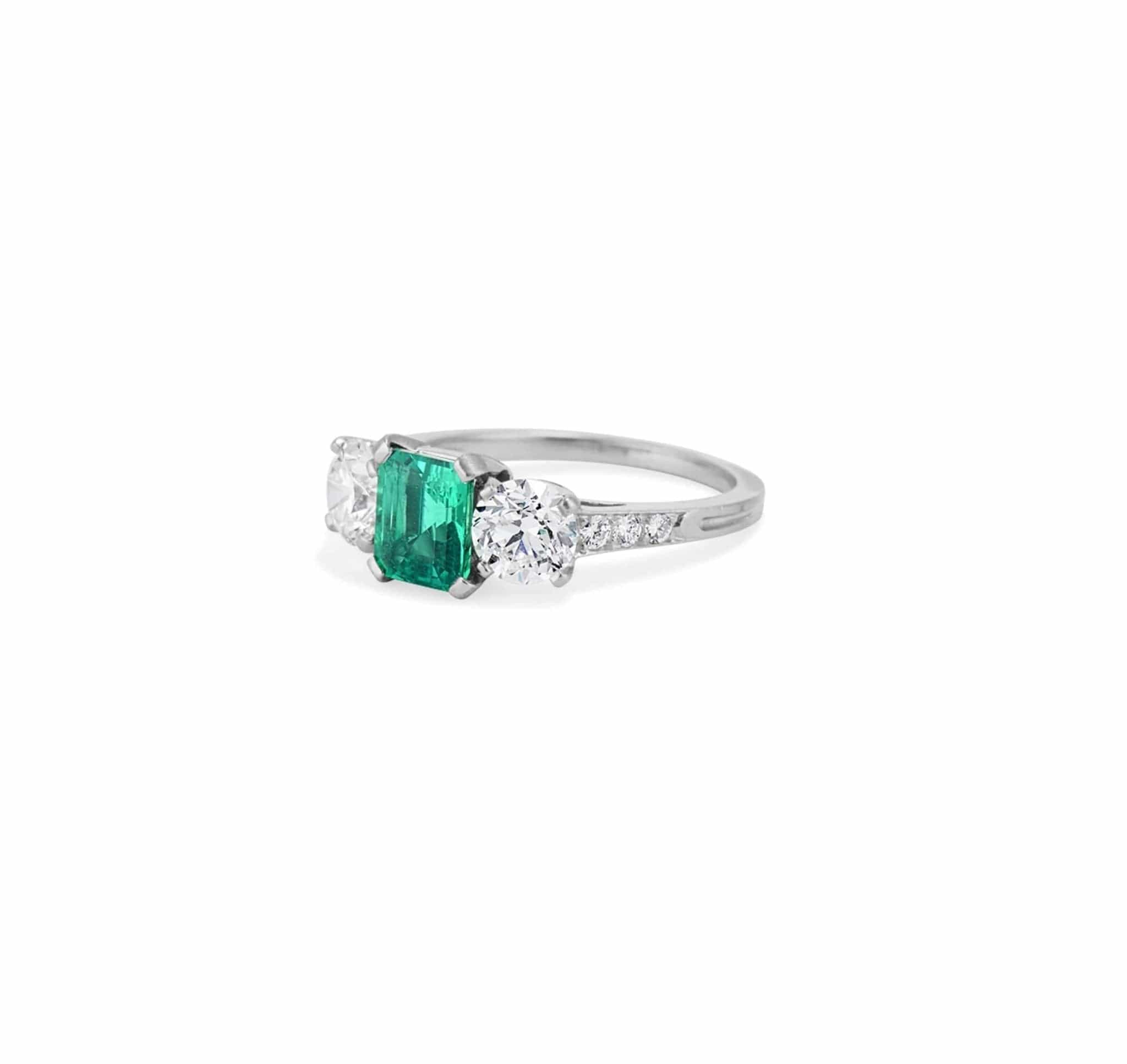 Tiffany Soleste ring in platinum with a .45-carat sapphire and diamonds. |  Tiffany & Co.