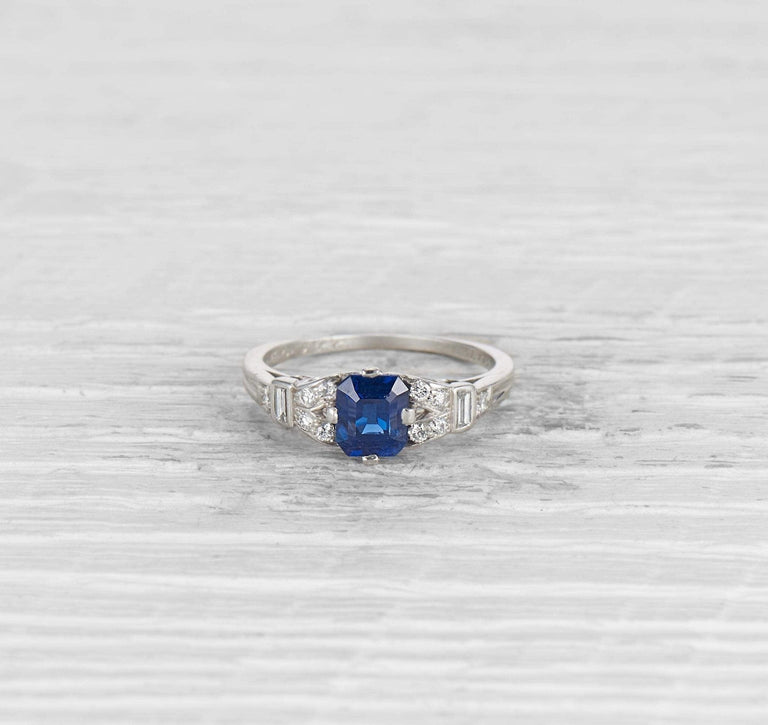 VINTAGE TIFFANY & CO. SAPPHIRE AND DIAMOND ENGAGEMENT RING – Erstwhile ...