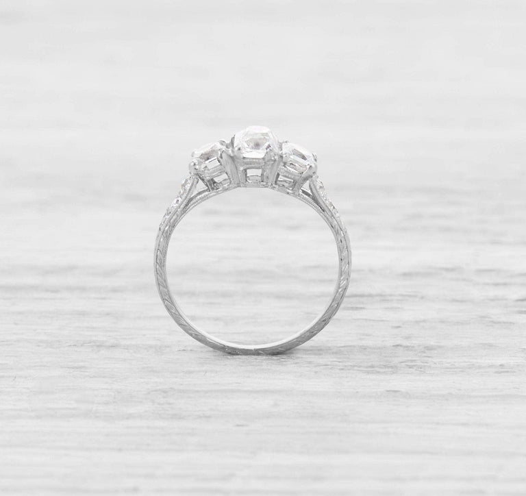VINTAGE FRENCH-CUT DIAMOND ENGAGEMENT RING