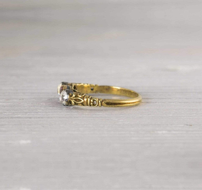 Vintage Gold and Ruby Victorian Engagement Ring