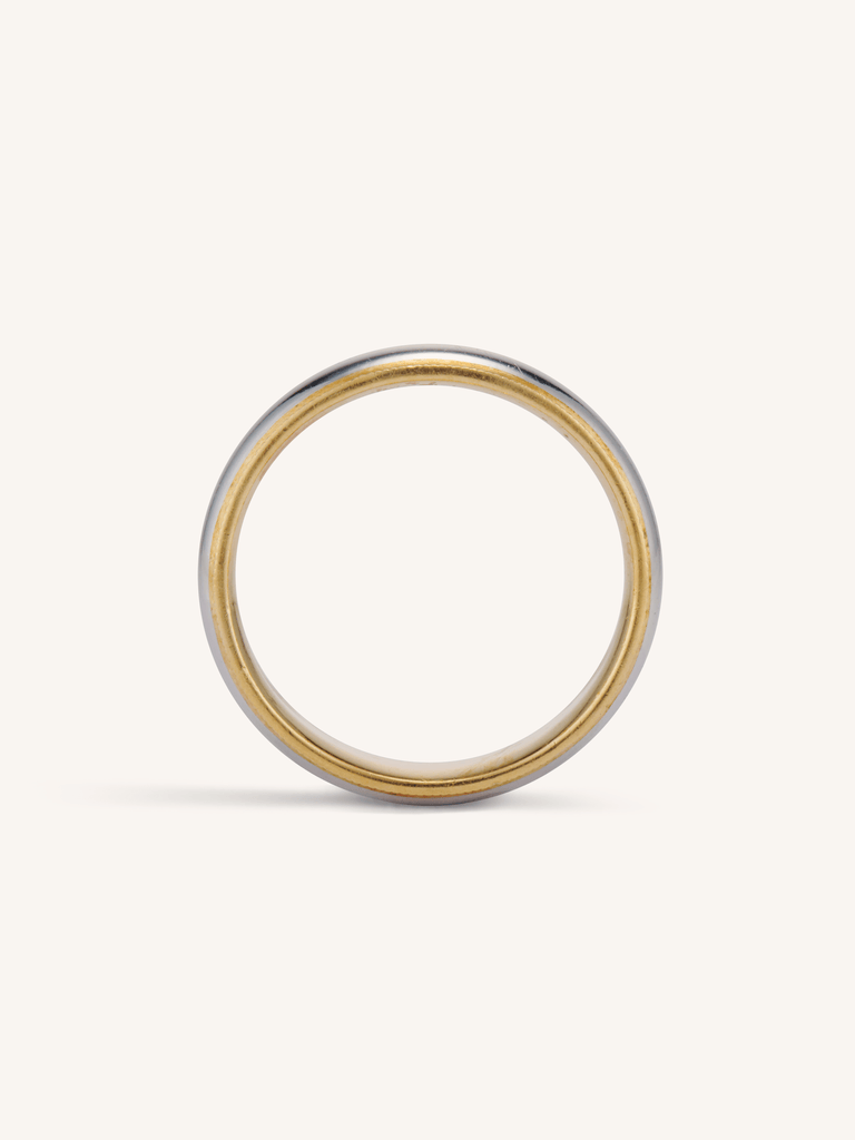 Vintage Men's Platinum & Gold Wedding Band