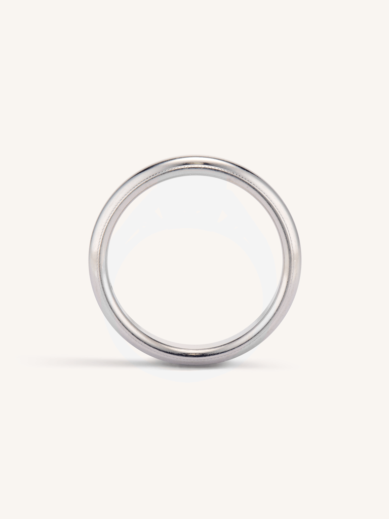 Vintage Men's Platinum Wedding Band - Size 10