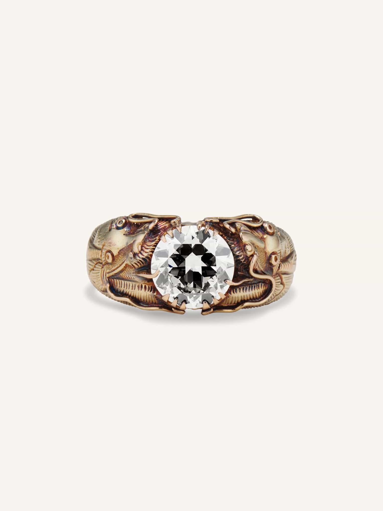 Diamond Stone Multi-Tone Gold Rings for Men for sale | eBay