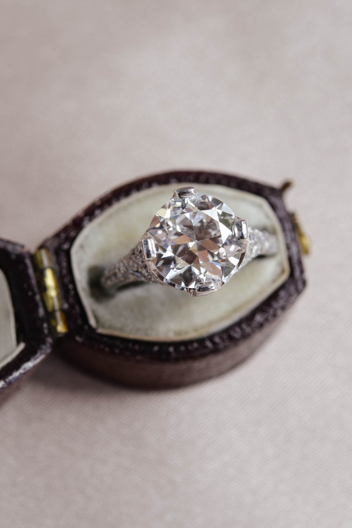 Antique Edwardian Diamond Solitaire Ring 1.2ct Diamond – Laurelle Antique  Jewellery