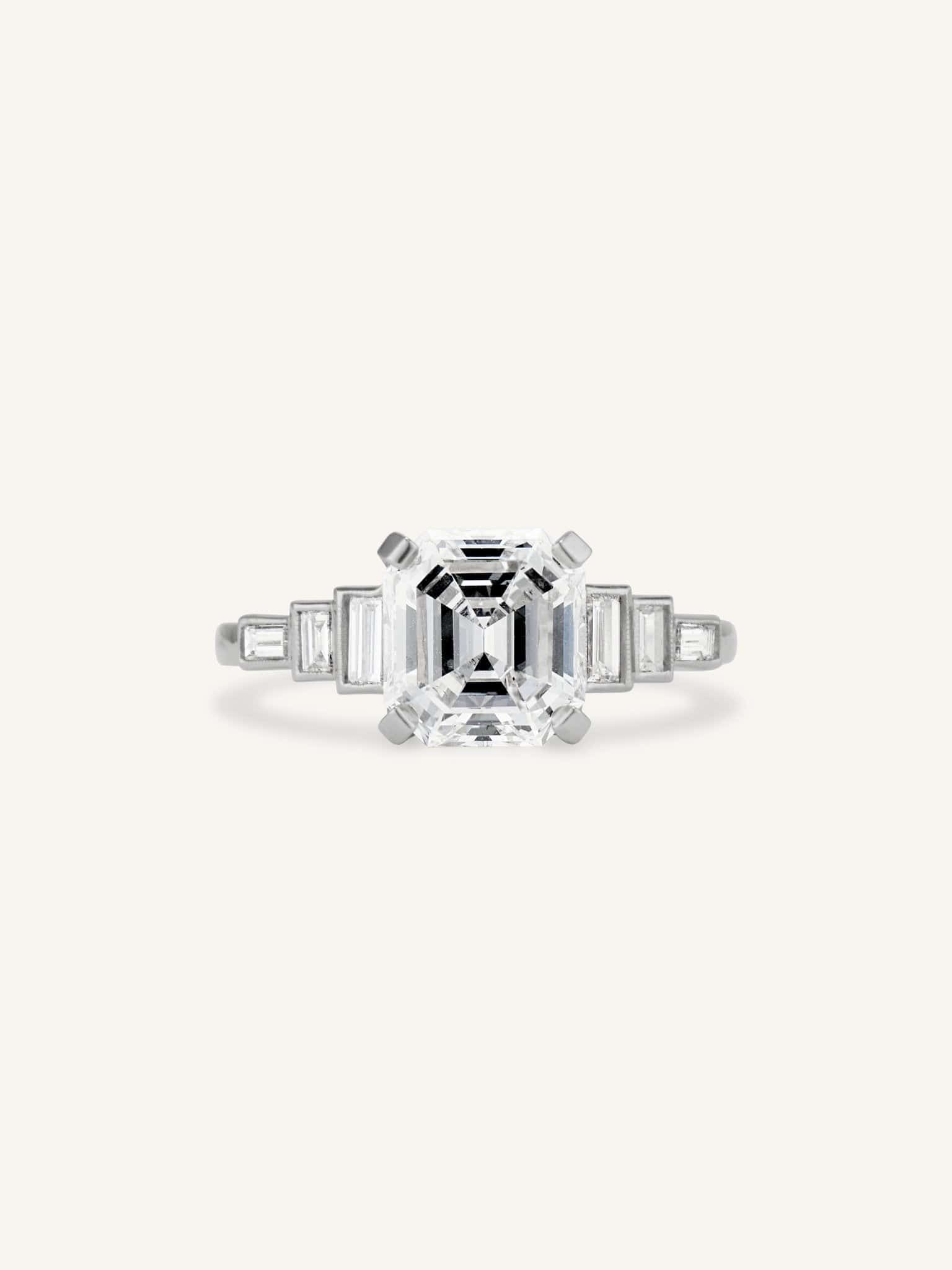 Promise 18ct White Gold Emerald Cut 1 CARAT of Diamond Ring – Mazzucchelli's