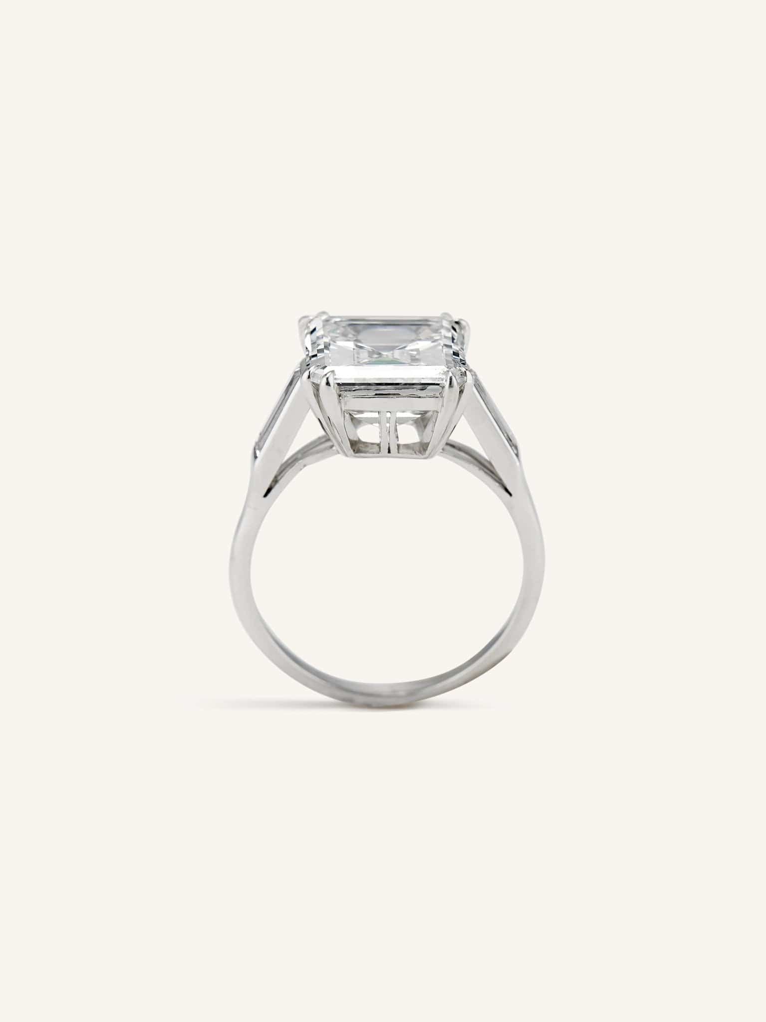 3-Stone Pave Set Diamond Ring .71Cttw 14K White Gold 17A