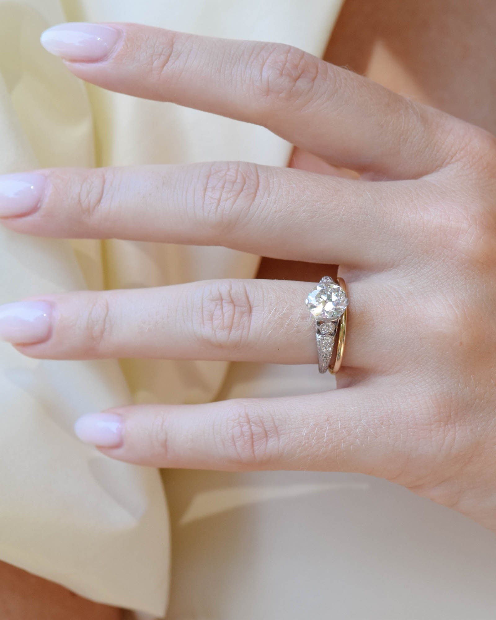 Lab Diamond Princess Cut Engagement Rings