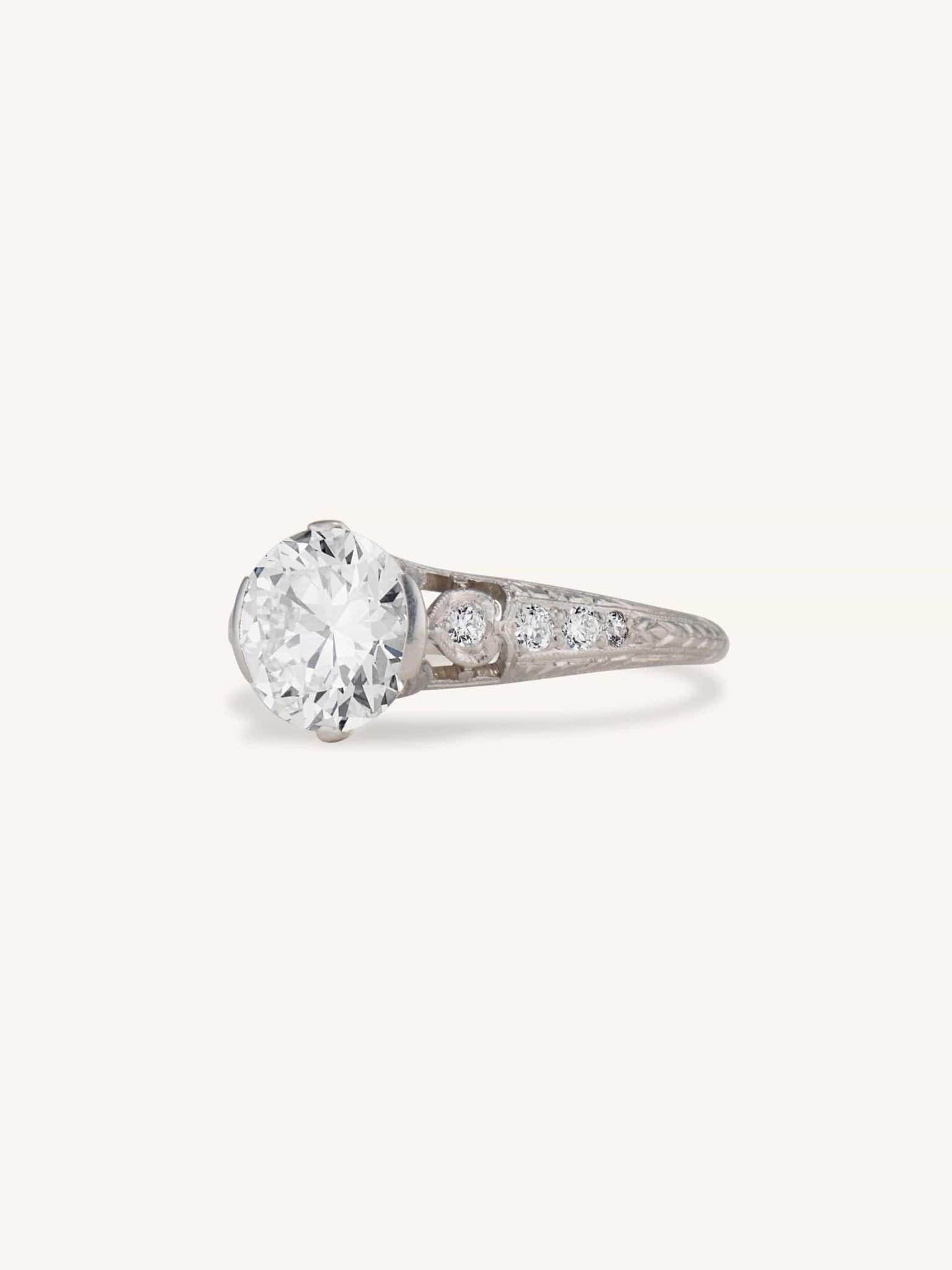Tiffany & Co Round G VS2 1.91 tcw Channel Set Diamond Band Engagement | QD  Jewelry