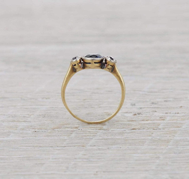 Vintage Sapphire & Diamond Engagement Ring