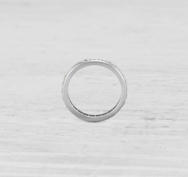 VINTAGE TIFFANY & CO DIAMOND ETERNITY BAND RING SIZE 5.5