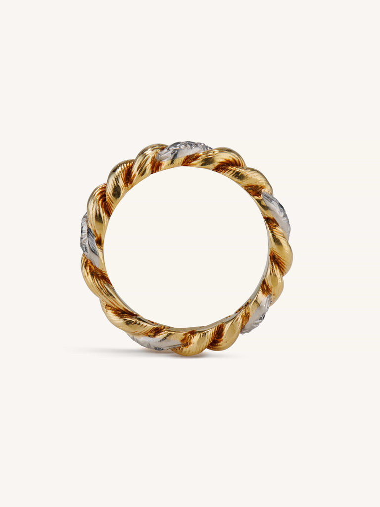 Vintage Twisted Gold & Diamond Band, Van Cleef & Arpels