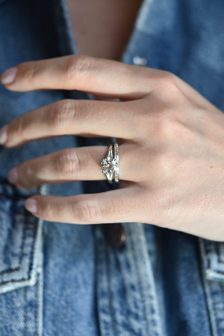 Cartier Midcentury 1.79 Carat Transitional Cut Diamond Vintage Engagement Ring