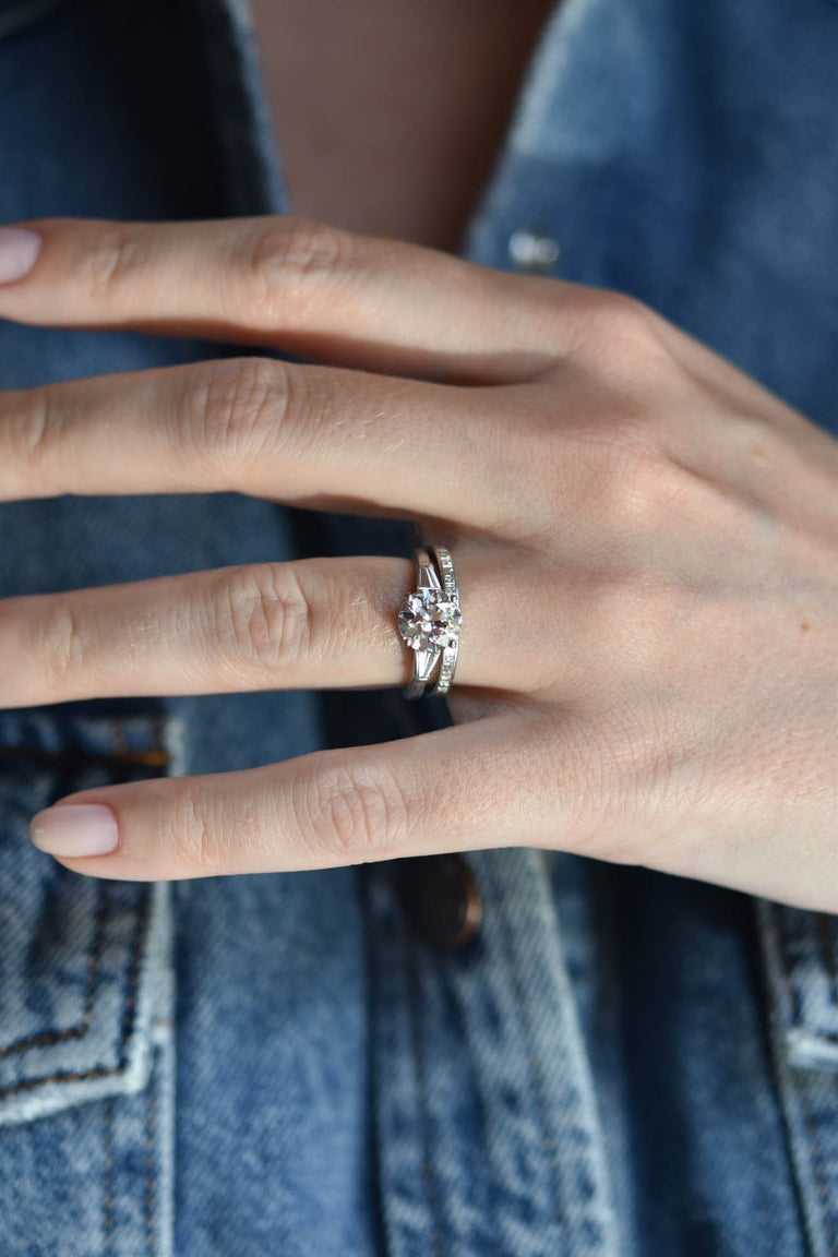 Cartier Midcentury 1.79 Carat Transitional Cut Diamond Vintage Engagement Ring