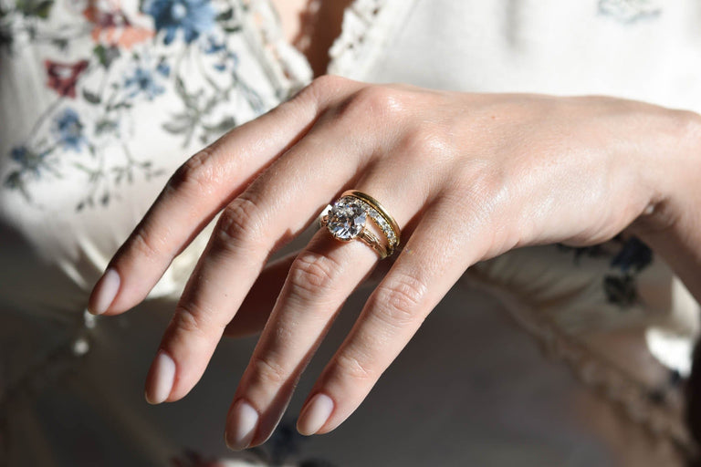 Victorian 4.22 Carat Old Mine Cushion Diamond Antique Engagement Ring