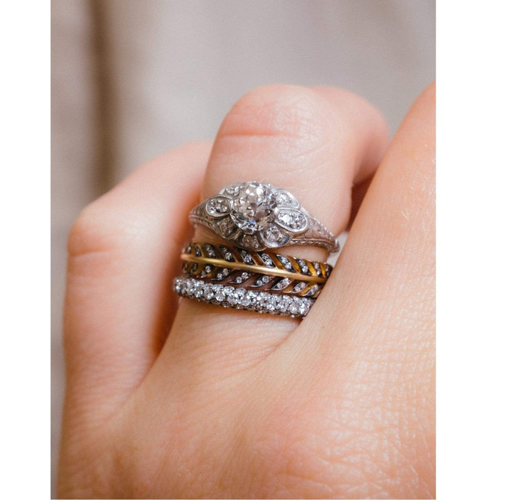 William Wise & Son .72 Carat Old European Cut Diamond Ring