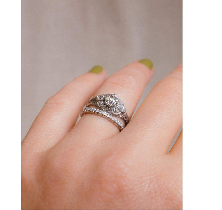 William Wise & Son .72 Carat Old European Cut Diamond Ring