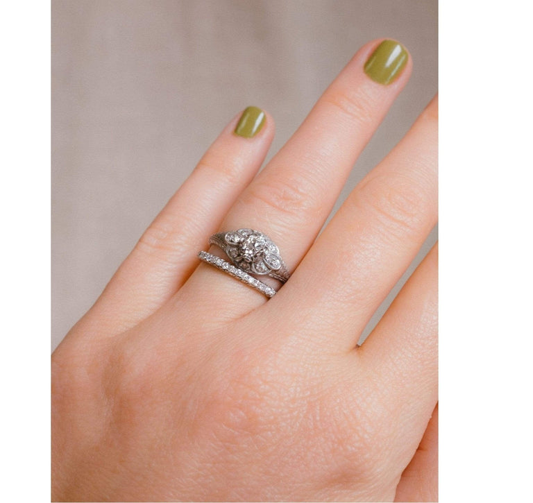 William Wise & Son .72 Carat Old European Cut Diamond Ring