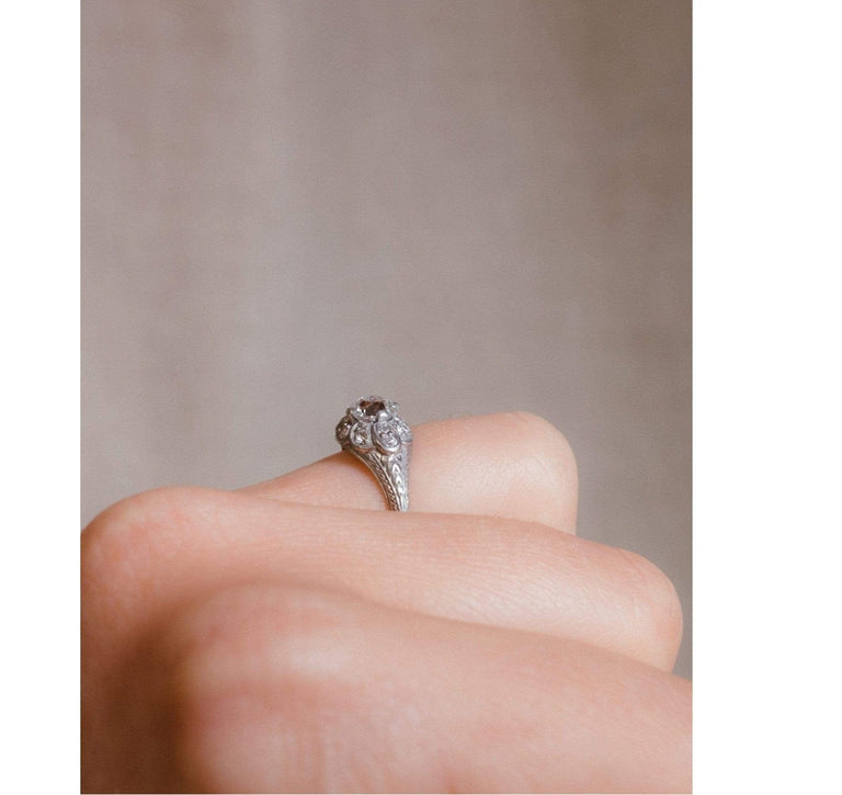 William Wise & Son .72 Carat Old European Cut Diamond Ring